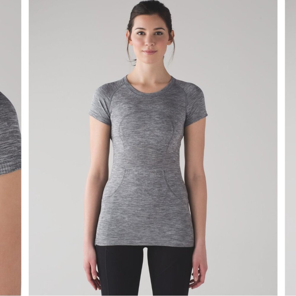 Lululemon Swiftly Tech Short Sleeve Crew Tee Women's 10 Heathered Gray